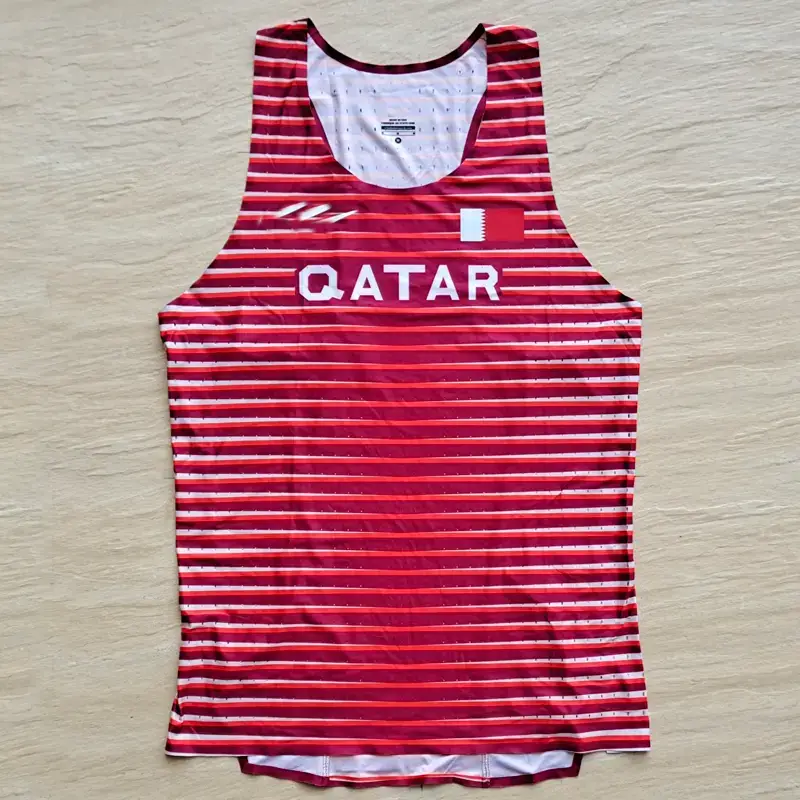 Usa Uk new Horizontal Stripe Track and Field League Marathon Tops Track and Field Vest Quick-Dry Suit Customized Logo