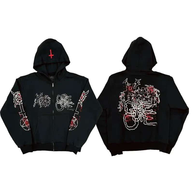 Kencarson Antagonist2.0Zip up Hoodie Venue Limited Edition Printed Hooded Zipper Jacket