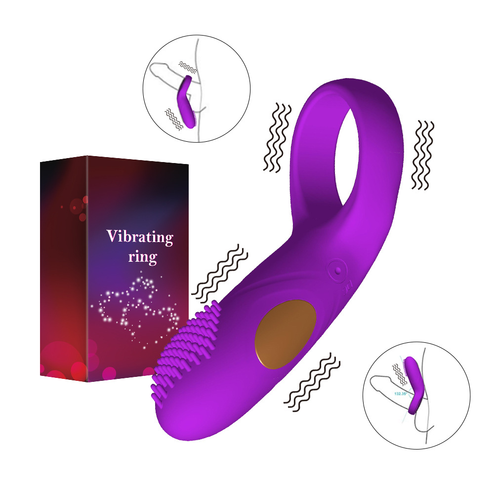 Foreign trade hot-selling charging vibration lock ring men's New JJ penis delay ring men's and women's shared vibrator wholesale