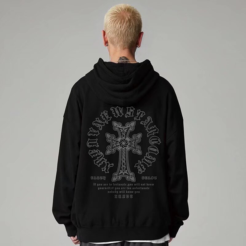 Trendy Brand Hooded Sweatshirt for Men, Loose Fit, Oversized, New European and American Style, Plus Size, Couple's Jacket, 8XL