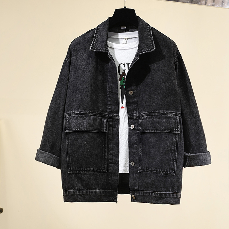 Denim coat for women 2023 Spring and Autumn New Korean style loose bf versatile student Harajuku retro long-sleeved top for women