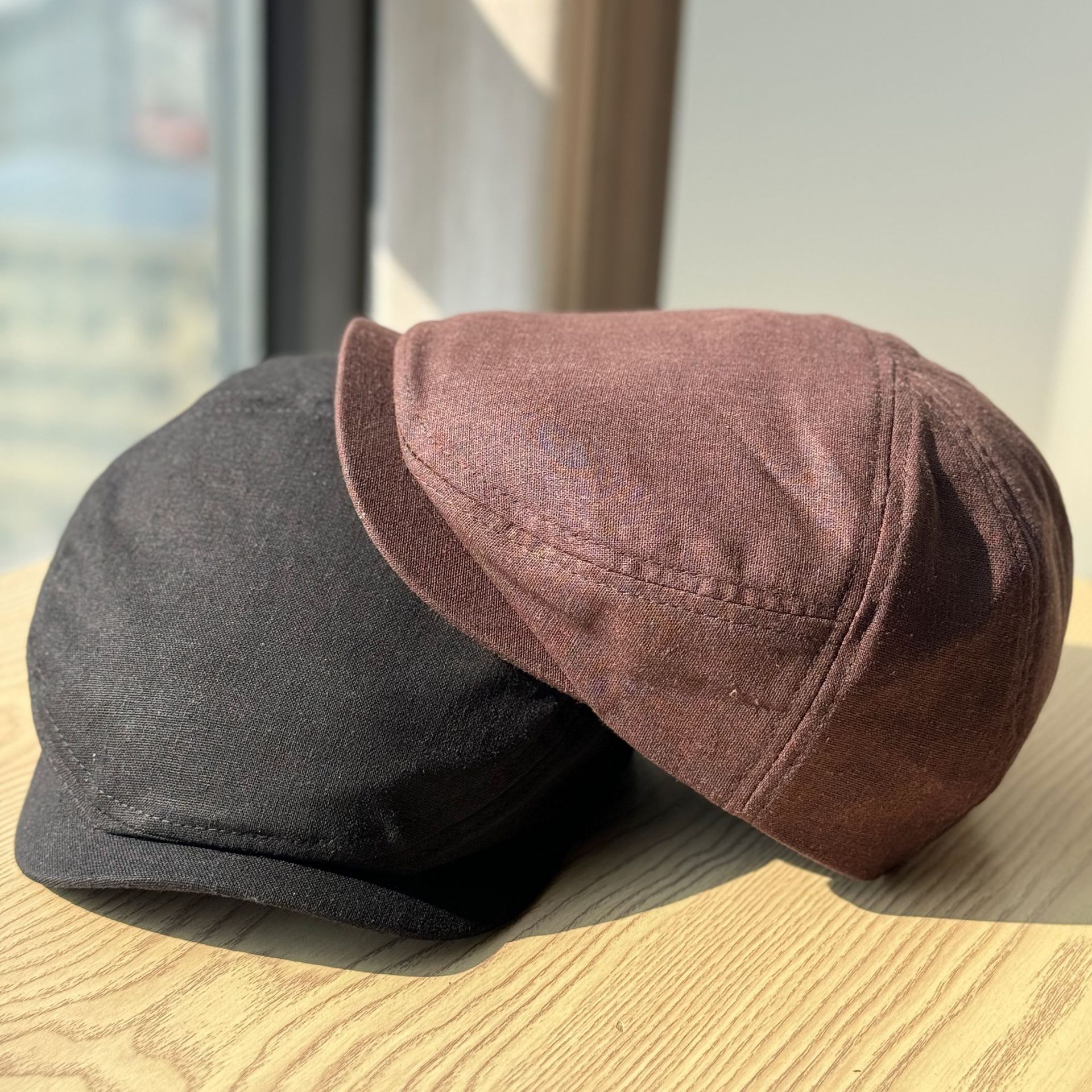 New Japanese-Style Simple Forward-Facing Hat for Women, Retro Versatile Beret That Makes the Face Look Smaller, Artistic Large Head Circumference Hat, Trendy