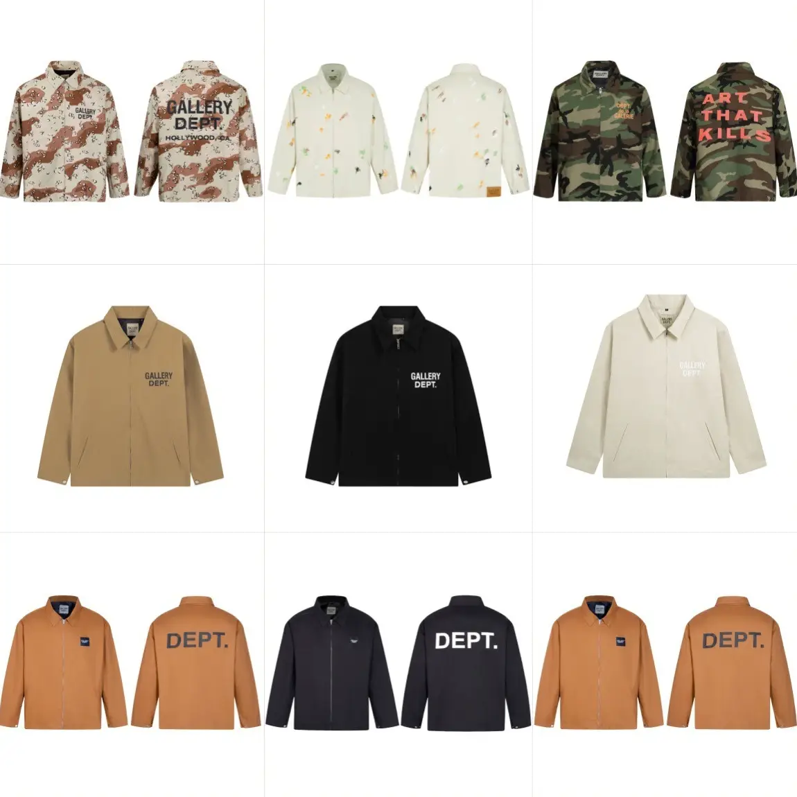 Gallery Dept Tide Digital Letter Printed Pattern Jacket Tops Jackets for Men and Women Same Style Wholesale Trend