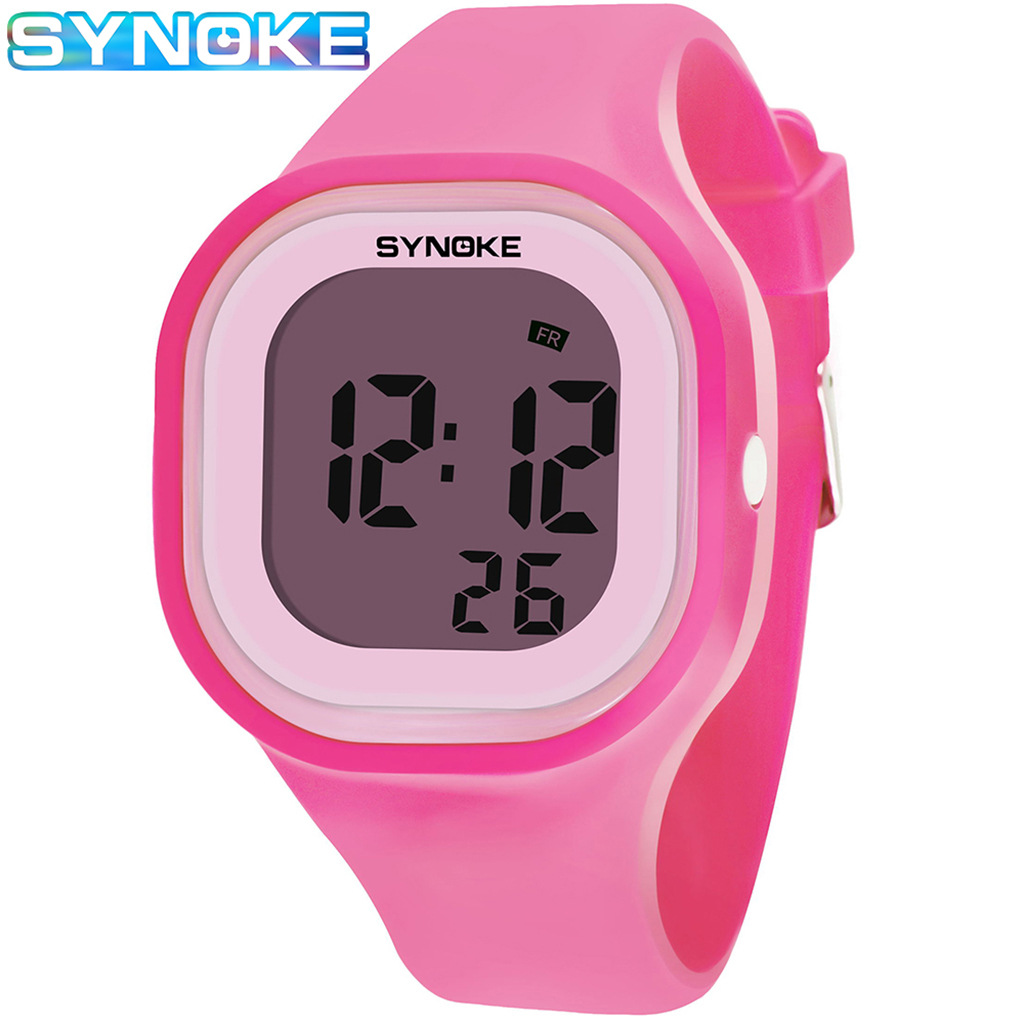 Factory goods SYNOKE jelly Korean style watch men's and women's student electronic watch waterproof colorful luminous silicone couple