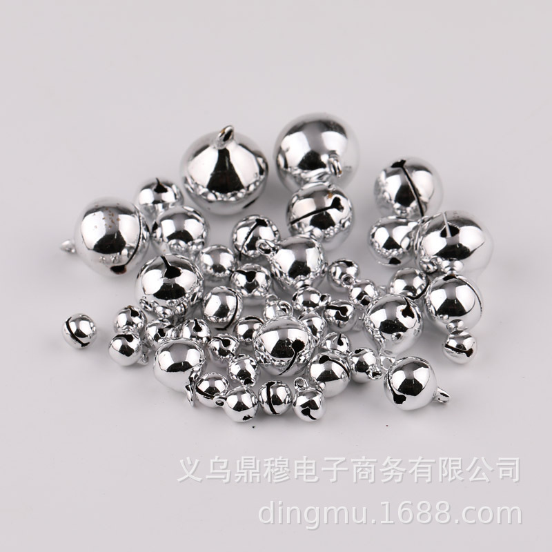 Silver Flat Copper Bell Accessories Pet Bell Bracelet Pendant DIY Jewelry Materials Anklet Copper Bell Jewelry