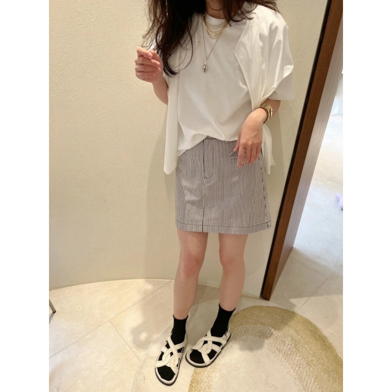 Longmei Pure Cotton High-Waisted Denim Short Skirt 2026 Spring and Summer New Vkc Style Simple Commuter Short A-Line Skirt