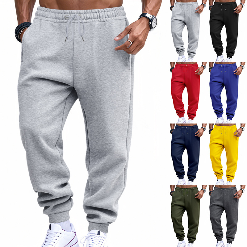 Cross-Border Amazon American Men's Four-Season Thin Terry Classic Sports and Leisure Jogging Training Fitness Sweatpants for Men