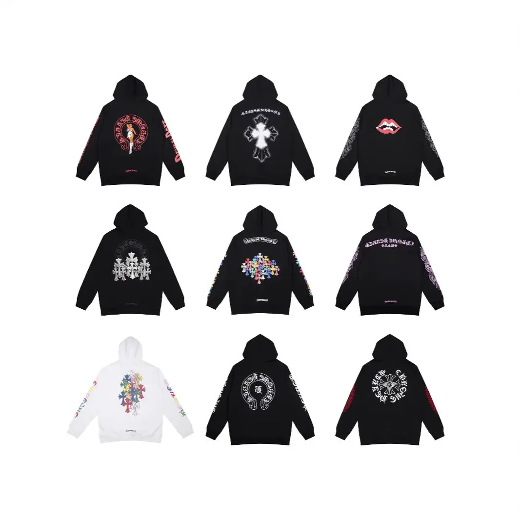24Ss Correct Version of Chrome Hearts Chrome Cross Hooded Sweatshirt Is Versatile and Fashionable