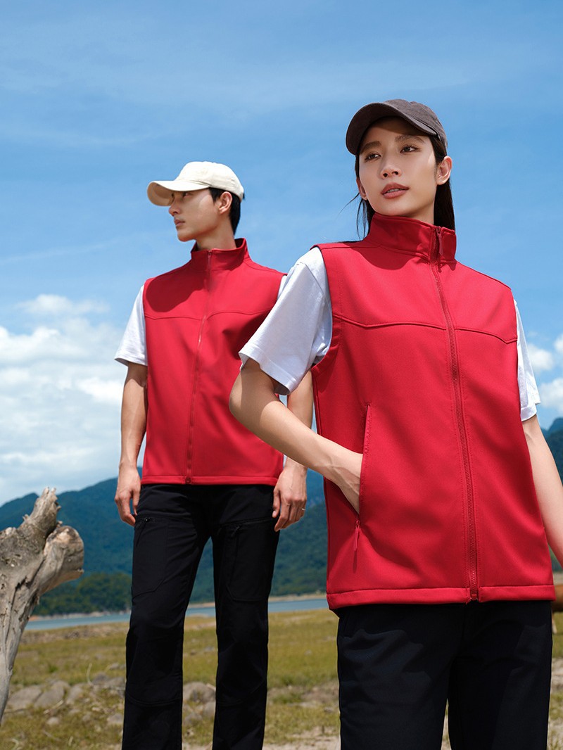 Waterproof Outdoor Vest Thin Velvet Volunteer Soft Shell Thin Charge Vest Advertising Shirt Social Worker Clothes Printing LOGO