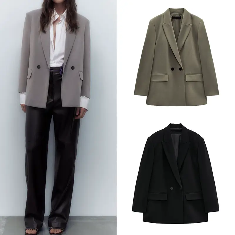 Cabinet 529! Women's High-End, Eye-Catching, Versatile, Slimming, Casual, Loose-Fitting Double-Breasted Blazer 2753432