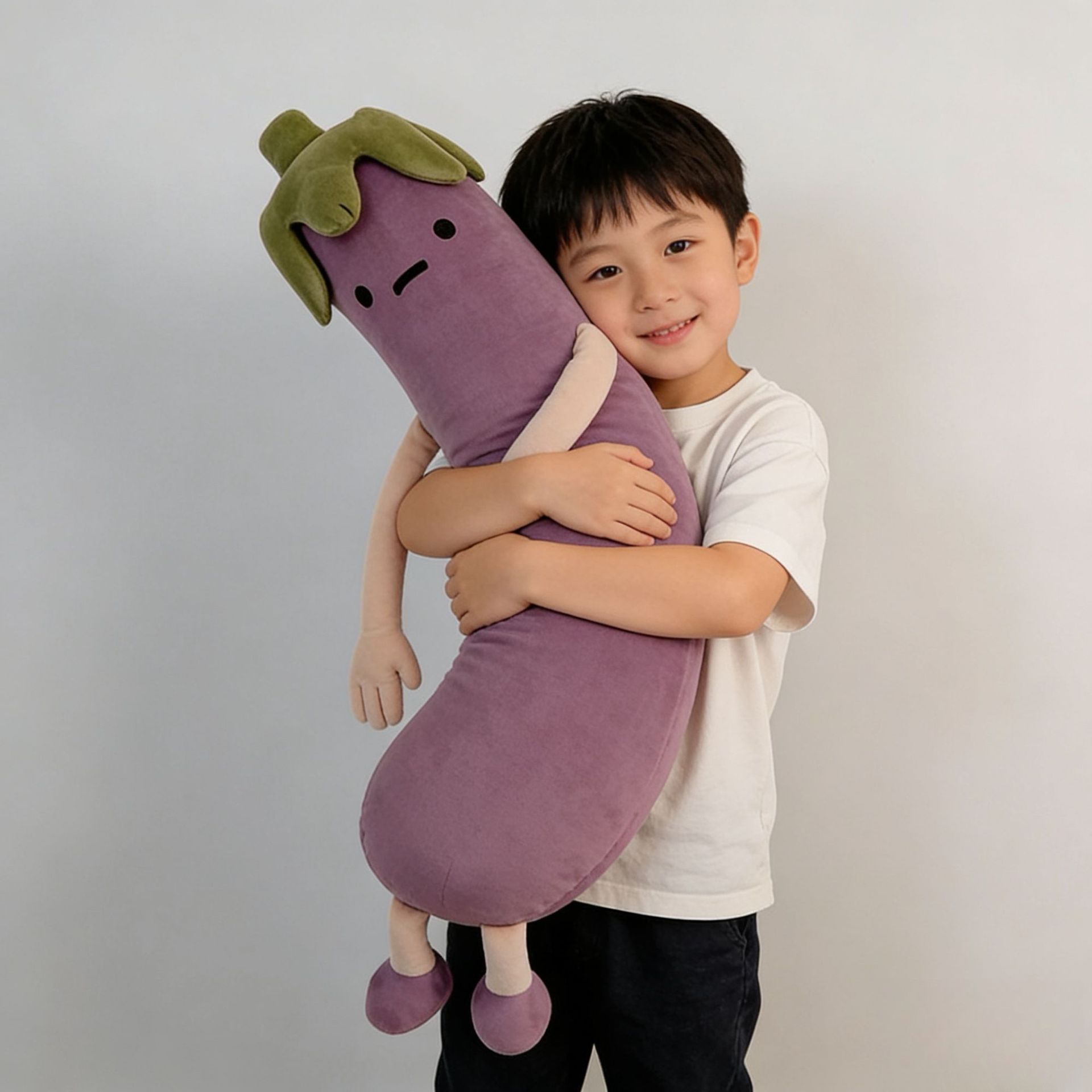 Creative Internet Celebrity Gift: Eggplant Plush Companion Doll, Soothing Gadget, Leg-Hugging Sleeping Pillow, Cute and Exclusively for Girls