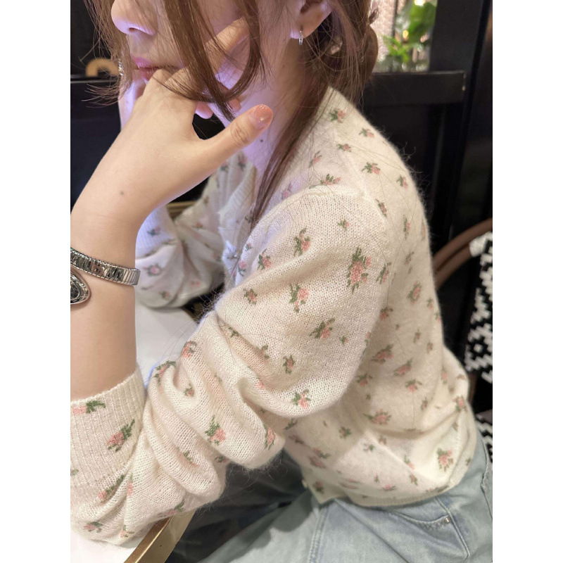 "3.20/Spring New Collection" Xuan Xiao Jie Thin Floral Sun-Protective Knitted Cardigan Jacket for Women