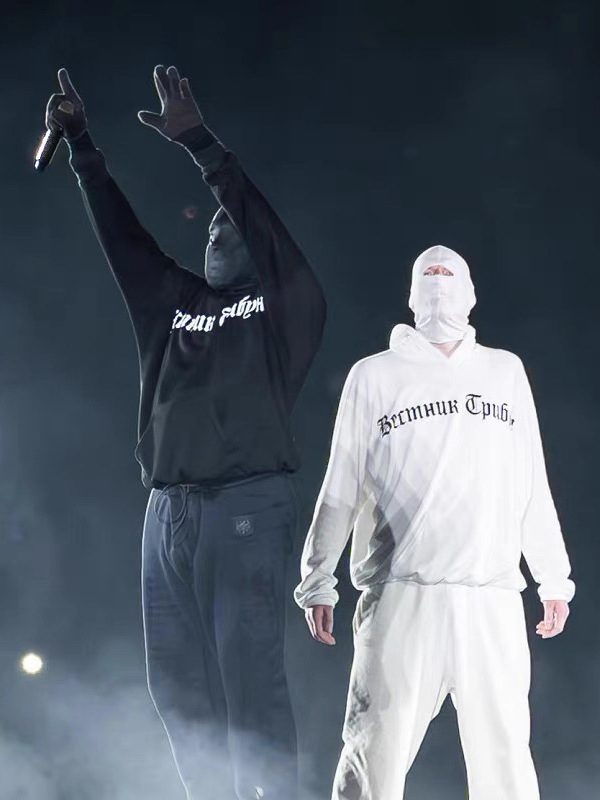 KANYE Kanye Haikou Audition American Fashion Brand Autumn and Winter Loose Men's Couple Hooded Sweats