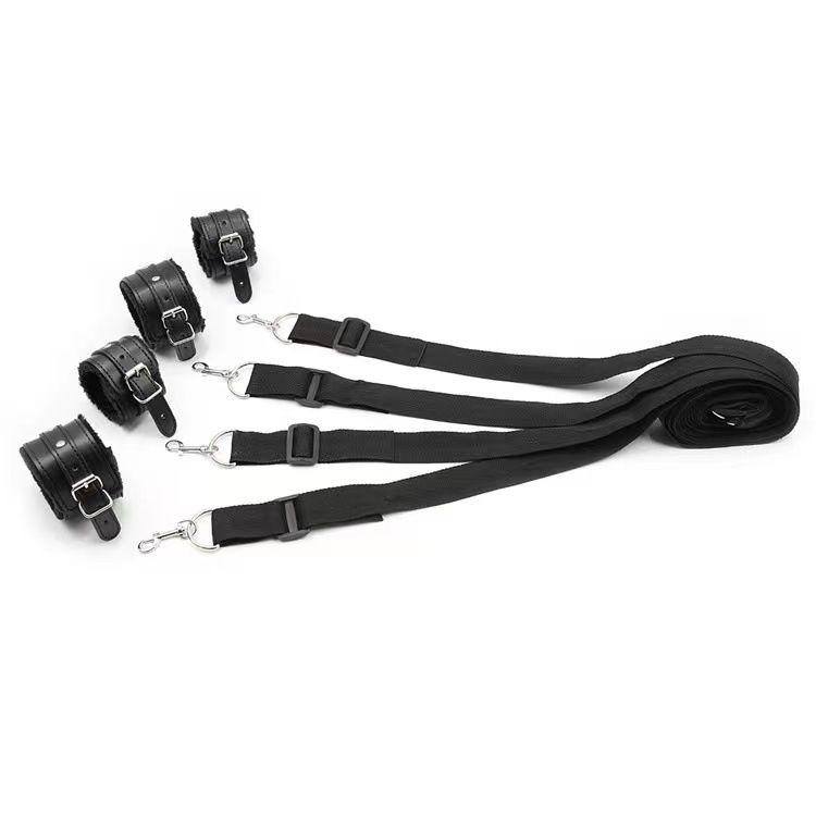 SM bed strap binding restraint leather plush handcuffs strap fun alternative bedding wholesale