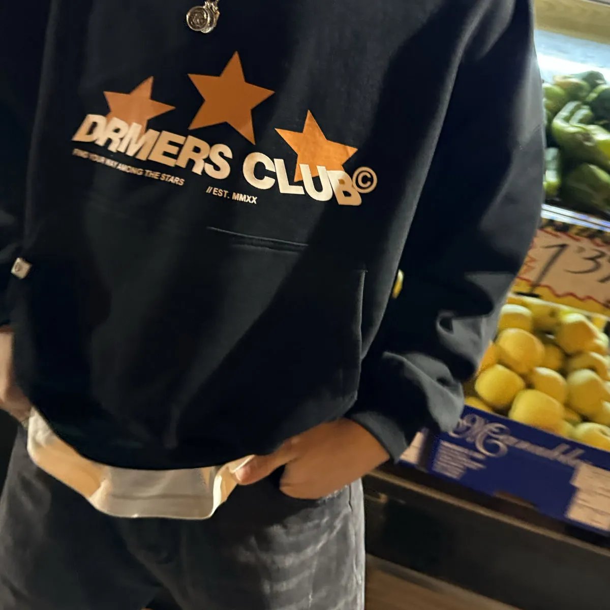 重磅复古嘻哈标语设计连帽卫衣帽衫宽松小众