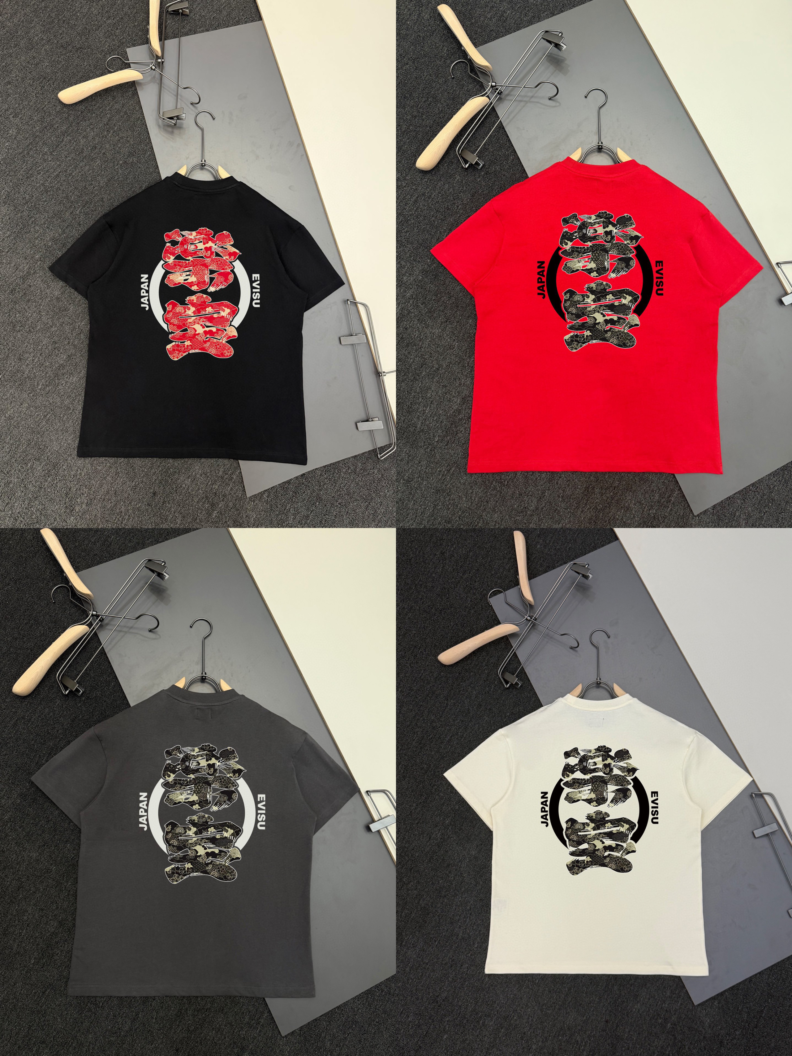 EVISU 福神2026年春夏新款乐宝字母印花短袖T恤