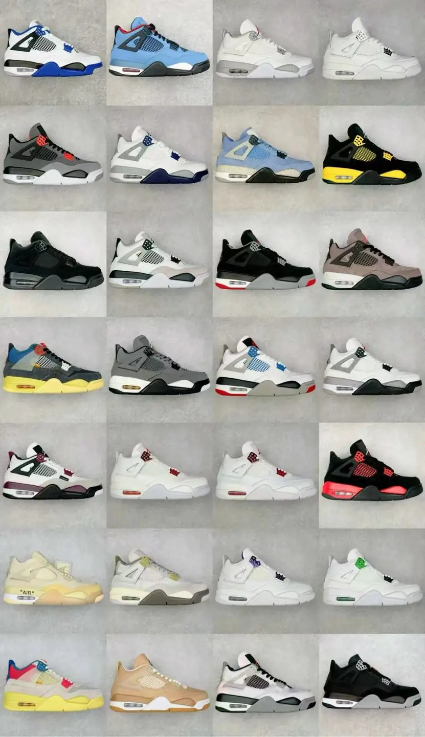 DC Batch Air Jordan AJ4 Retro 原纸板楦头开发 完美鞋型 正确TPU鞋舌锁扣 乳胶鞋垫 最新原厂底模 大底卡色咬花完美 首发配色齐全