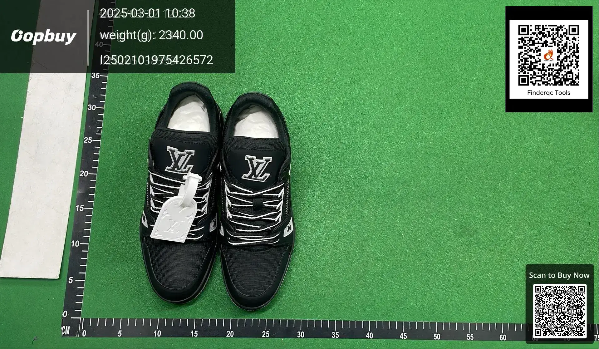 Louis Vuitton Trainer Black White Platform Casual Shoes