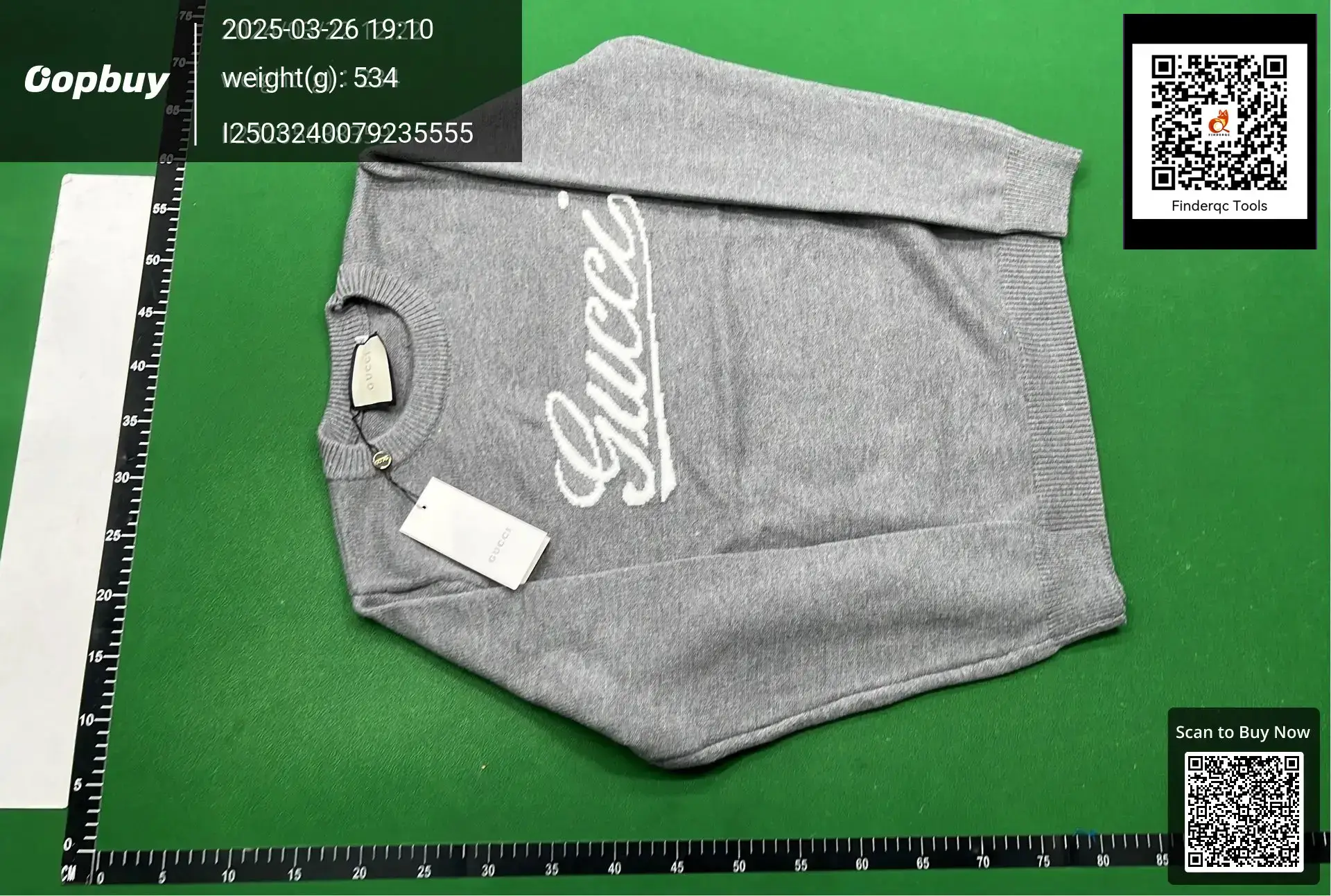 High version 2024 autumn and winter new GU home chest white line logo jacquard knitted round neck pullover sweater