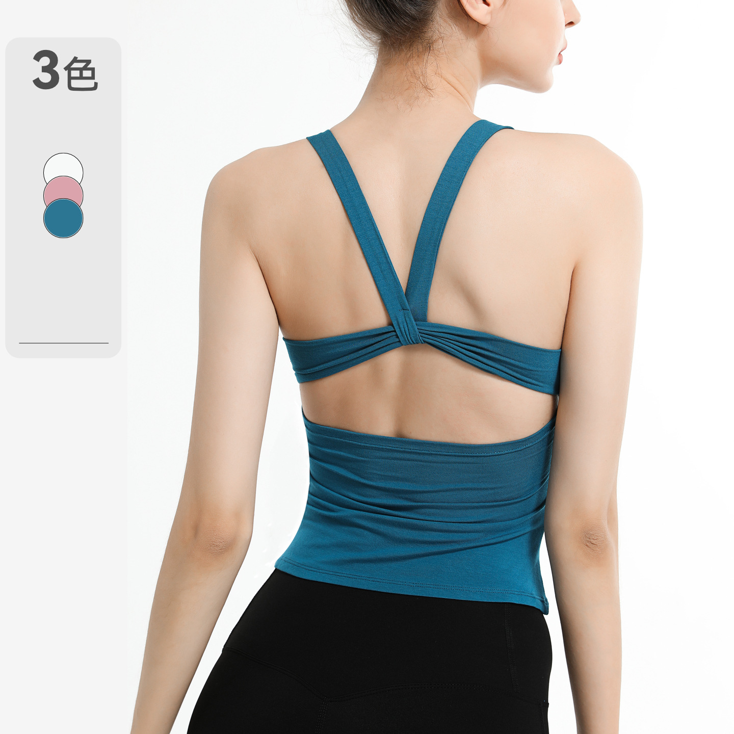 Cross-Border Sports Yoga Bra Sexy Bra Dance Running Elastic Fitness Quick-Drying Beautiful Back Strap Chest Pad Backless Vest
