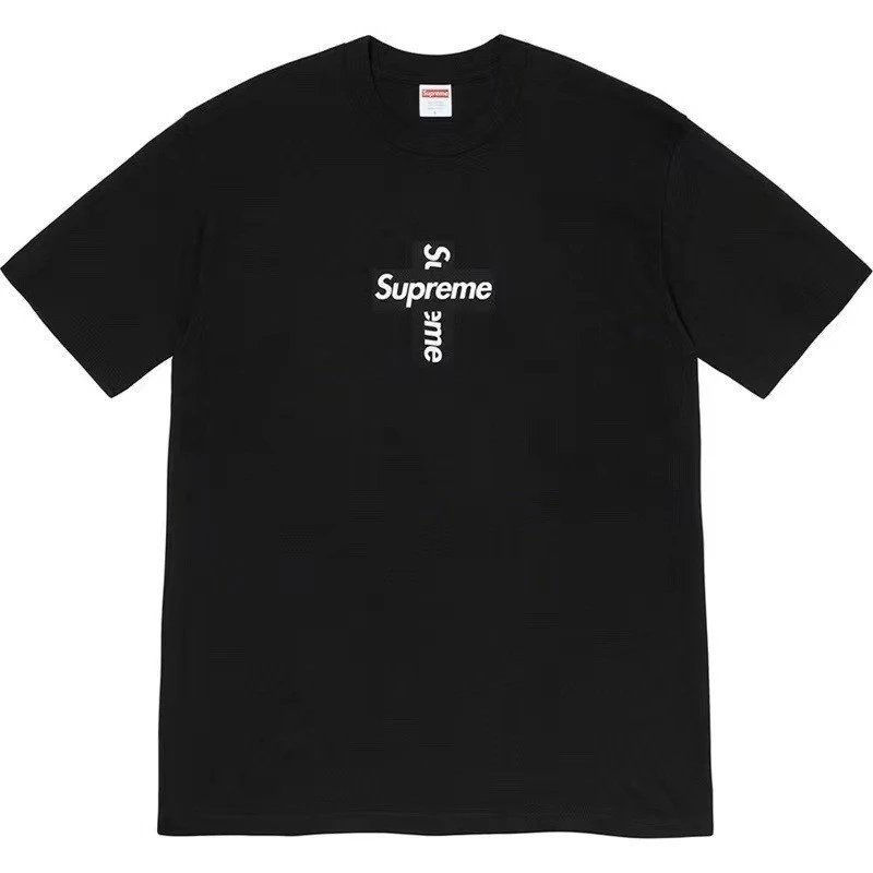 Supreme fashion brand street Milan pure cotton heavy classic men and women's same style loose all-matching letter T-shirt short-sleeved