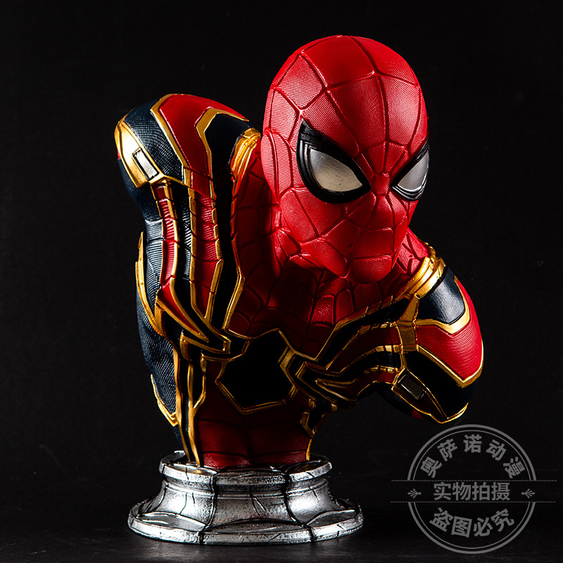 Marvel Series High-Quality Figures Wholesale Spider-Man Bust 1:1 Avengers Gk Figures Wholesale Models