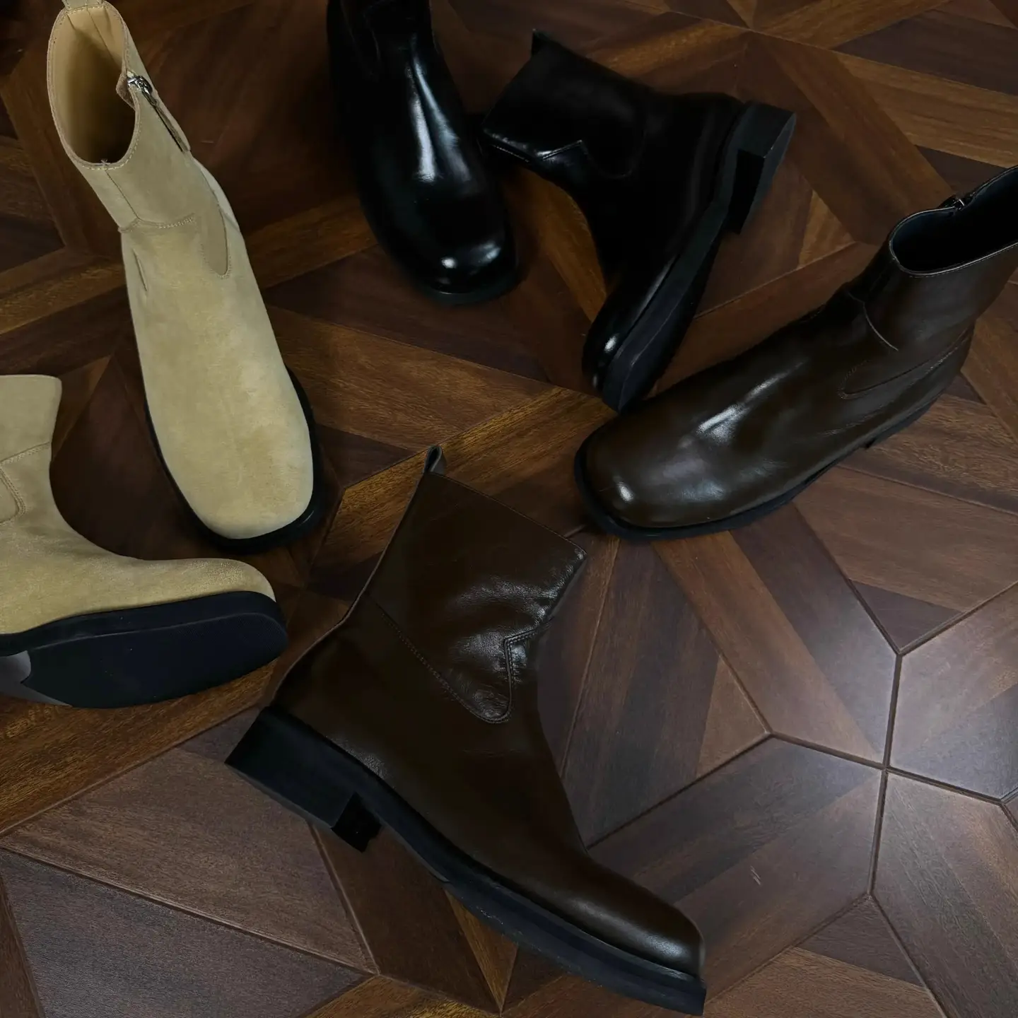 Oclin Italian Horse Oil Top Layer Western Remake Chelsea Boots Camion Lambskin Lining/Lightweight Sole