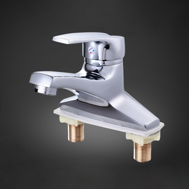 Bathroom two-joint washbasin counter basin faucet zinc alloy double hole single basin faucet factory wholesale