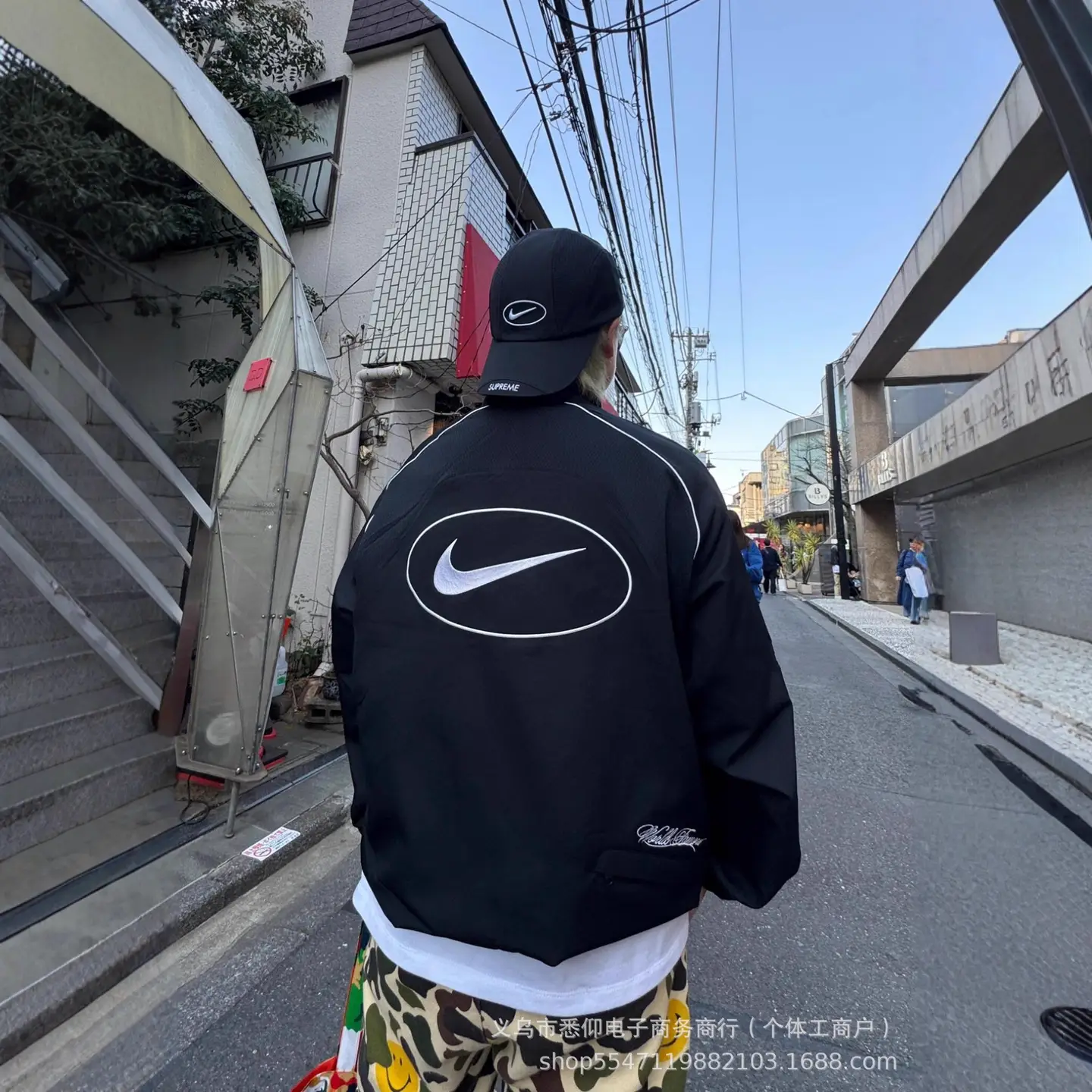 Cross border foreign trade overseas popular couple's small hook, small embroidery, back big logo, versatile American style trendy jacket jacket