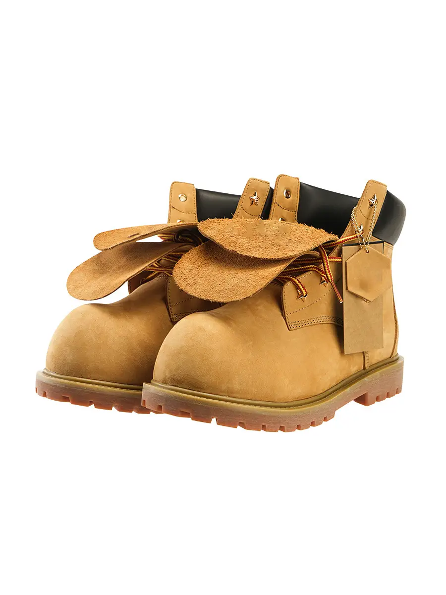 Big head Mickey Derby big yellow boots can't kick well, high-end feel, high top, thick sole, high height commuting tongue, autumn Martin boots