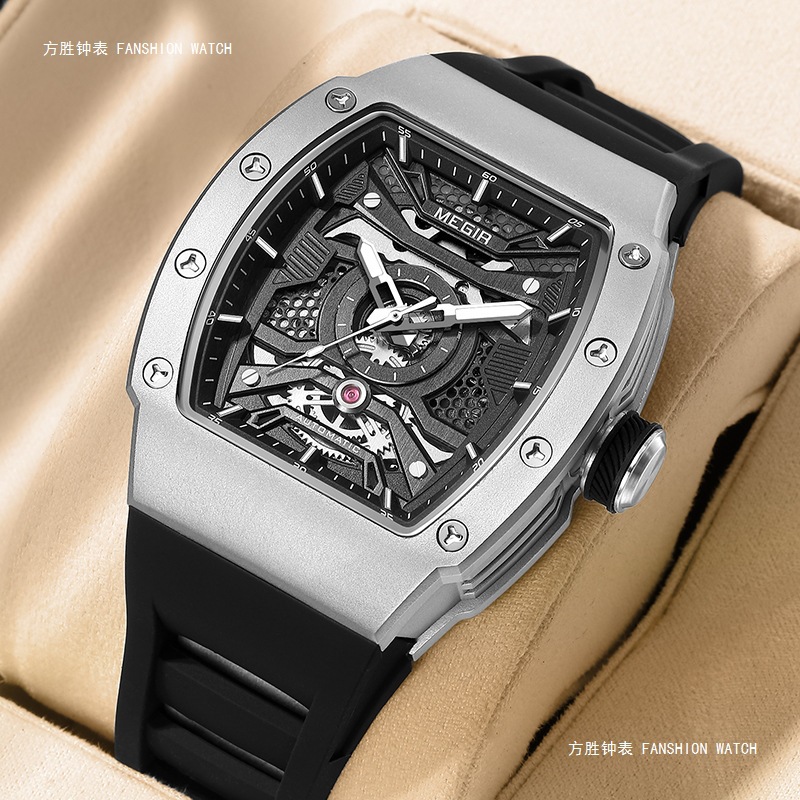 MEGIR Barrel Business Watch Men's High-end Mechanical Watch Cross-border Explosion Waterproof High-value Mechanical Watch