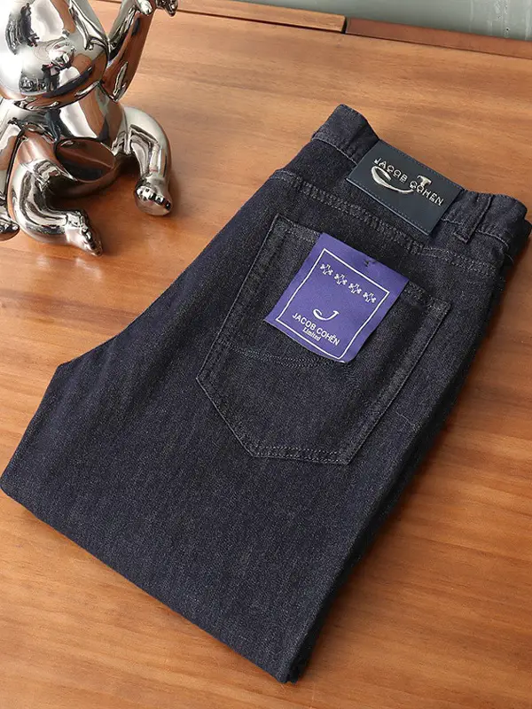 Jacob Cohen Denim 2025 Spring/Summer Thin New Versatile Straight-leg Embroider Breathable Men Casual Trendy Pants