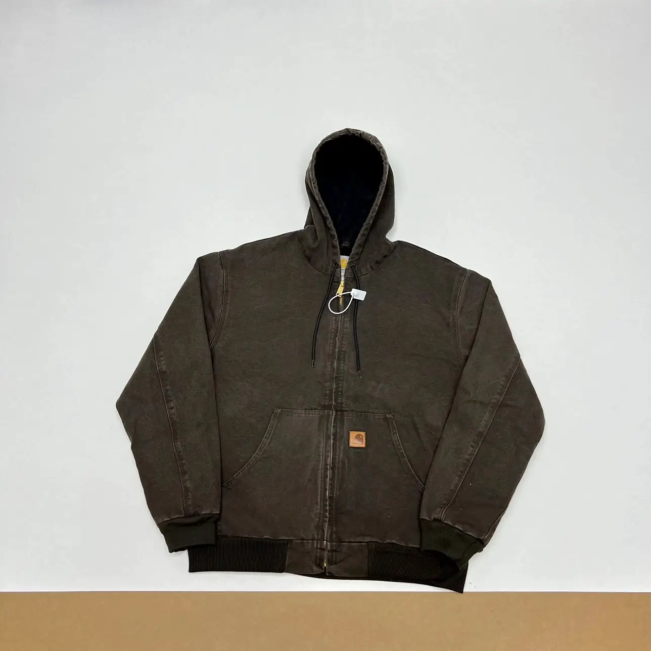 High-quality J25 carhartt J130 jacket cleanfit workwear jacket hooded canvas cotton long-sleeved couples
