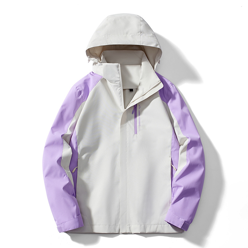 Spring and Autumn New Outdoor Single Layer Thin Mountaineering Suit Breathable Couple's Windbreaker Jacket Casual Jacket