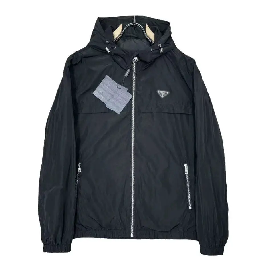 Prada Black Hooded Sports Jacket