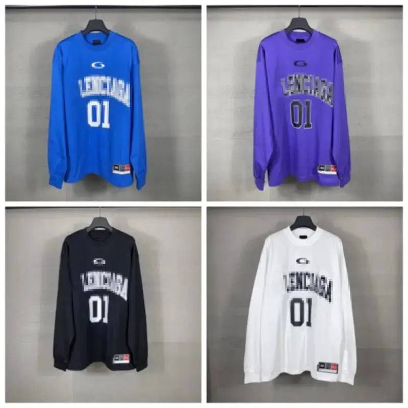 Basketball Series 01 Embroidered Printed Loose Long Sleeve T-shirt B