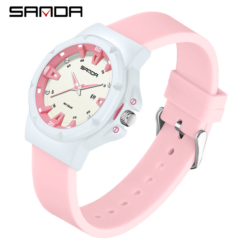Sanda Quartz Watch Cross-border Explosions with Calendar Fashion Quartz Watch Leisure Sports Student Watch Special for Examination