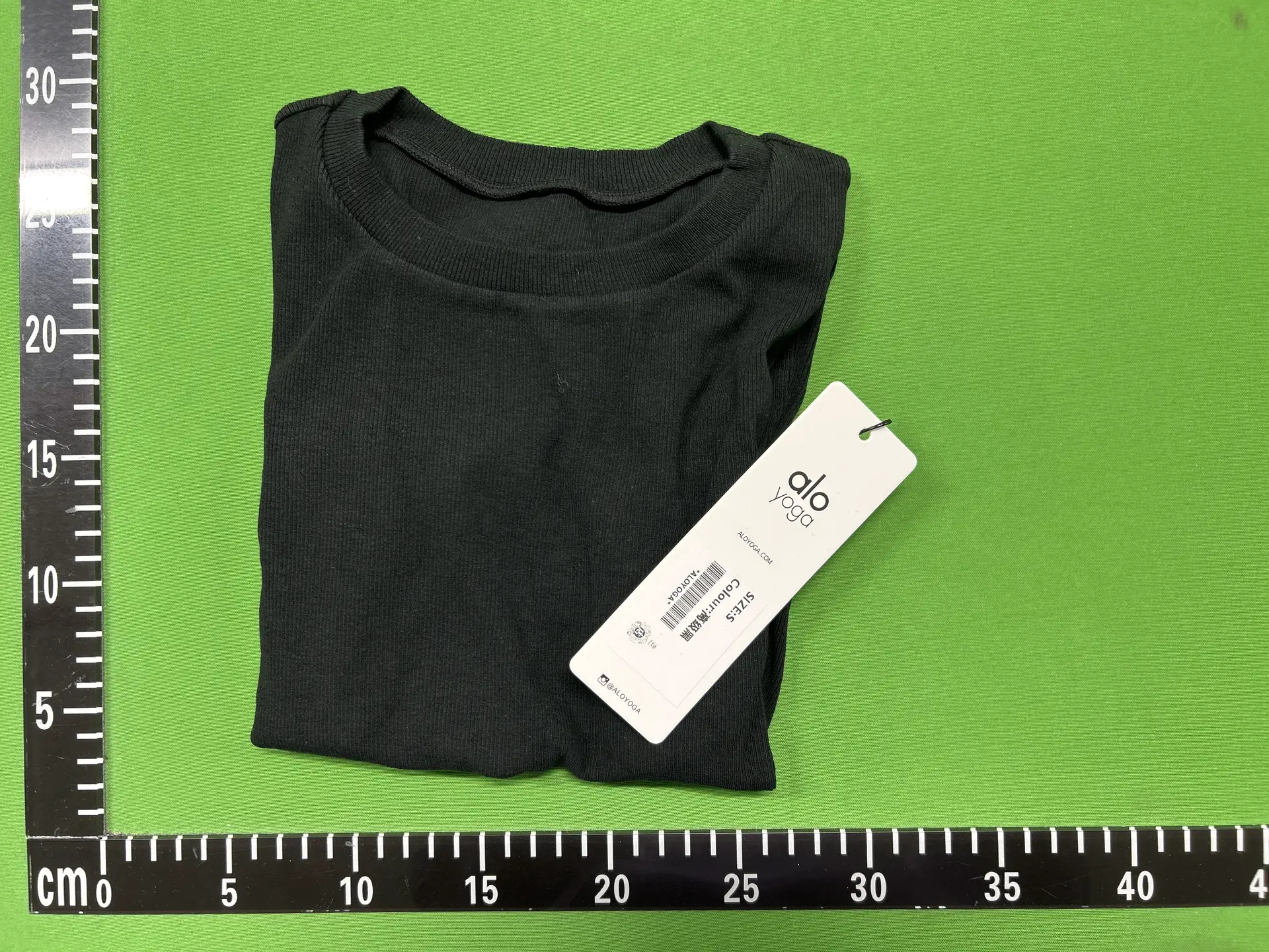 Alo Yoga Ribbed Long Sleeve Top Black