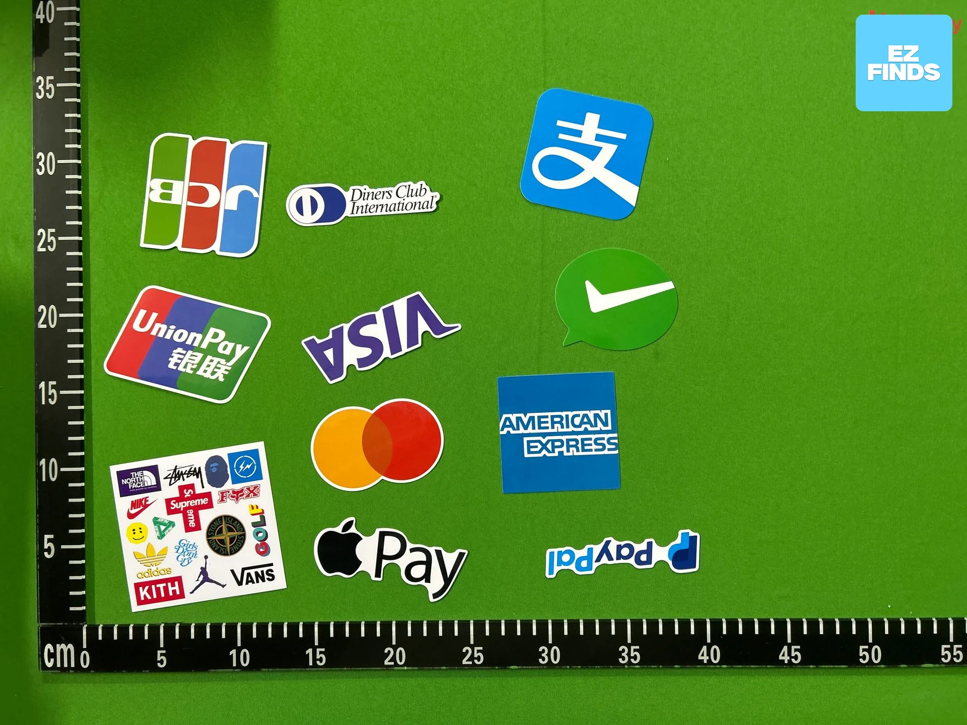 Unionpay Visa Payment Method Stickers Computer Suitcase Luggage Stickers Glass Door Decorative Stickers Waterproof QC 照片，来自 TAOBAO Qualit.ly QC