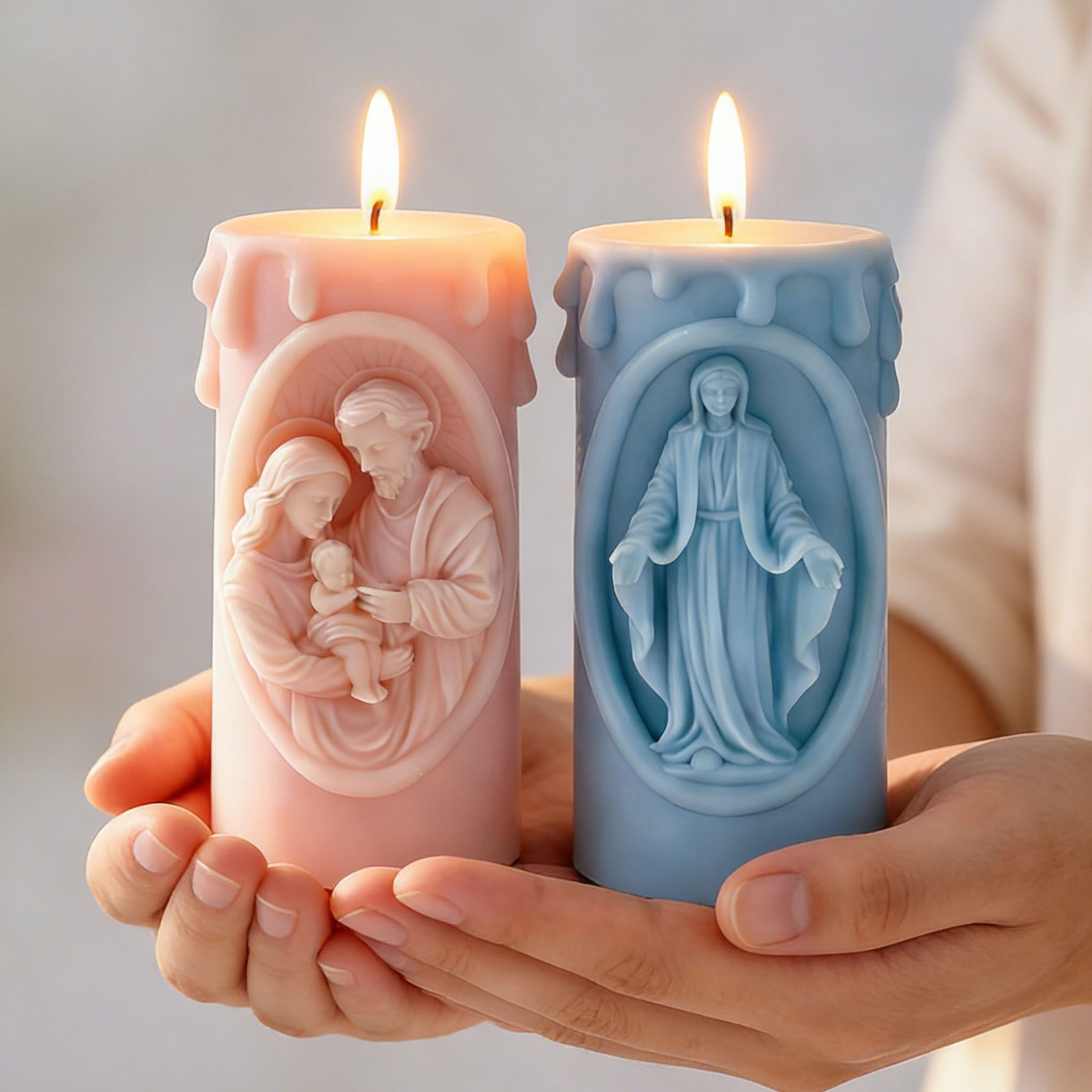 Jiahuimei Cross-Border Cylindrical Scented Candle Silicone Mold DIY Cylindrical Handmade Candle Decoration Mold