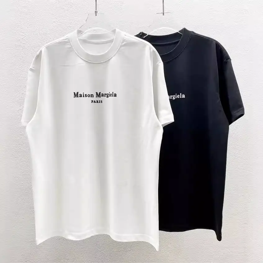 Round Neck T-Shirt Digital Direct Printing Classic Letter Logo Printed Short Sleeves