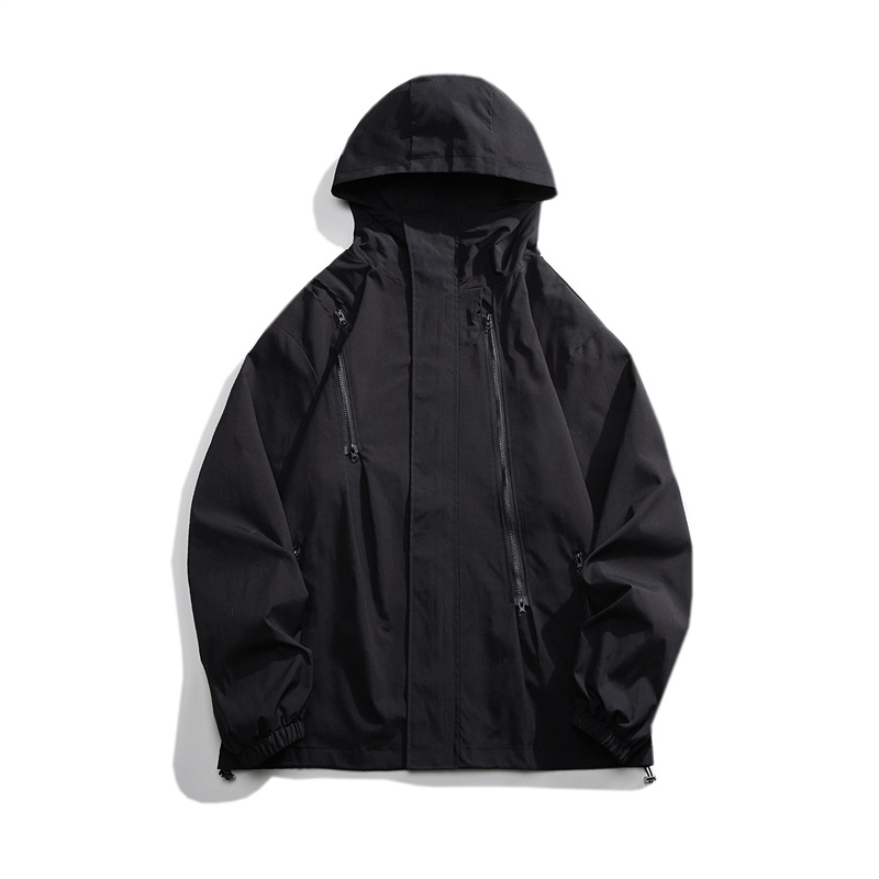 Spring and Autumn Hong Kong Style Men's Loose Hooded Jacket Men's Trendy Fashion plus size Teenagers Jacket