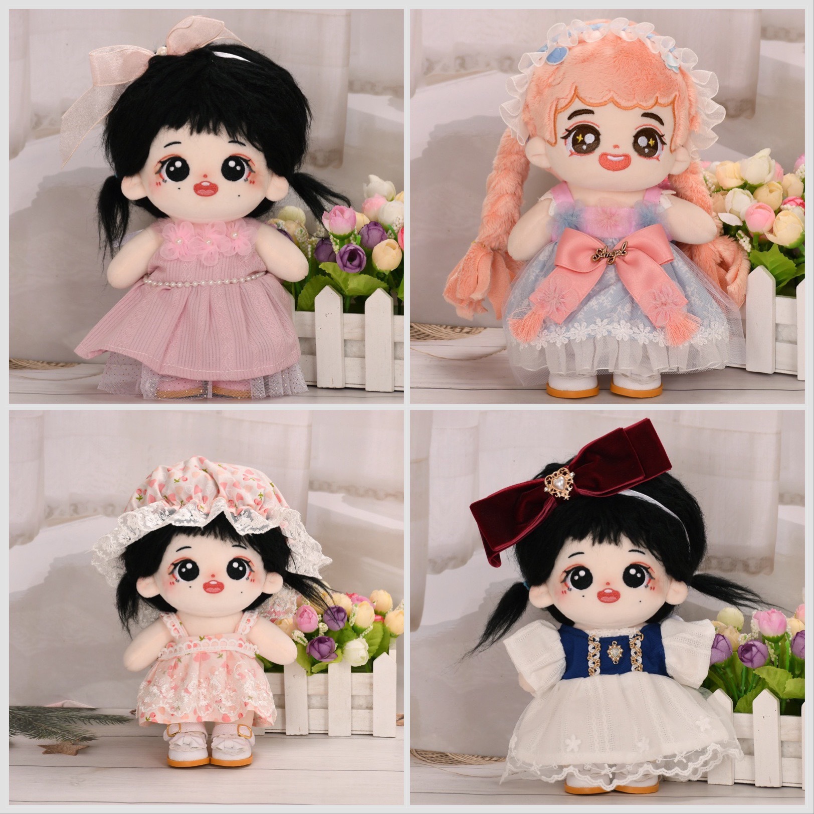 20cm Doll Dress Girl's Heart Pearl Flower Dress Cotton Doll Dress Dress for Clothes Attribute Free Doll Dress Dress