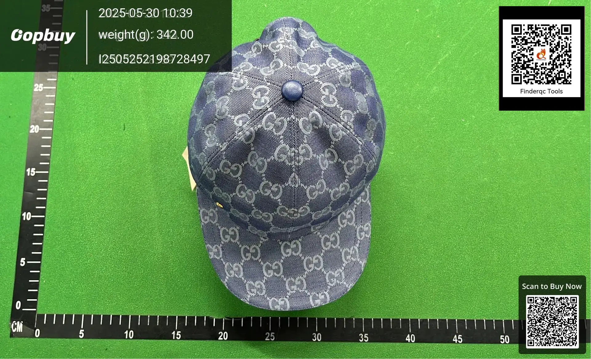 Gucci GG Canvas Baseball Hat Blue