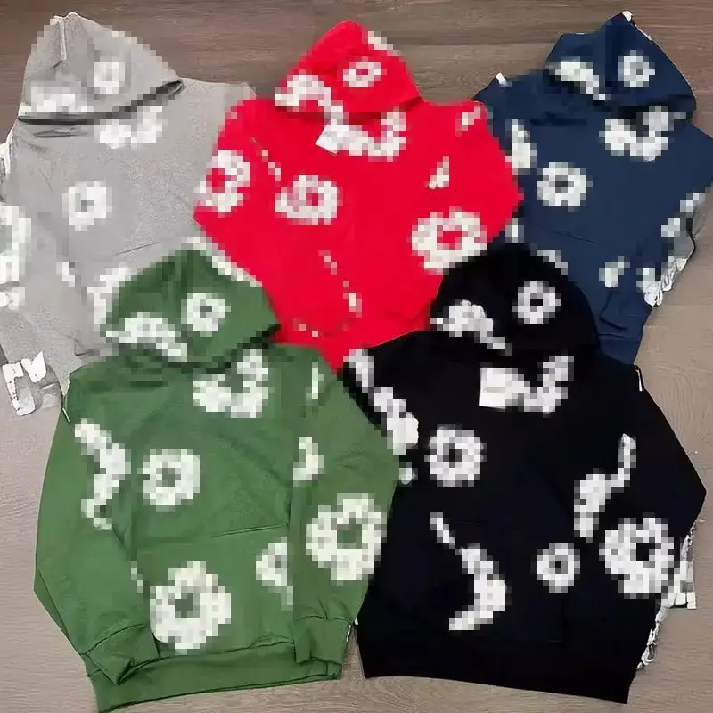 2024 European and American Trendy Brand Foam Printed Loose Sweatshirt Y2K Hip-Hop Street Wear Men's and Women's Pullover Casual Suit