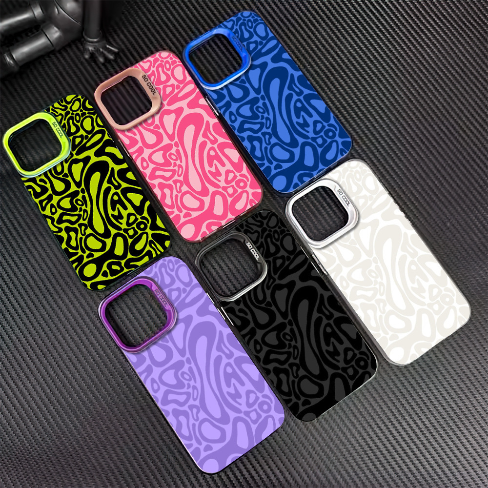Colorful Circles Suitable for Apple 17 Pro Max Phone Case 16 Plus Color Silver Imd 15 Cross-Border 14 Pro Premium 13