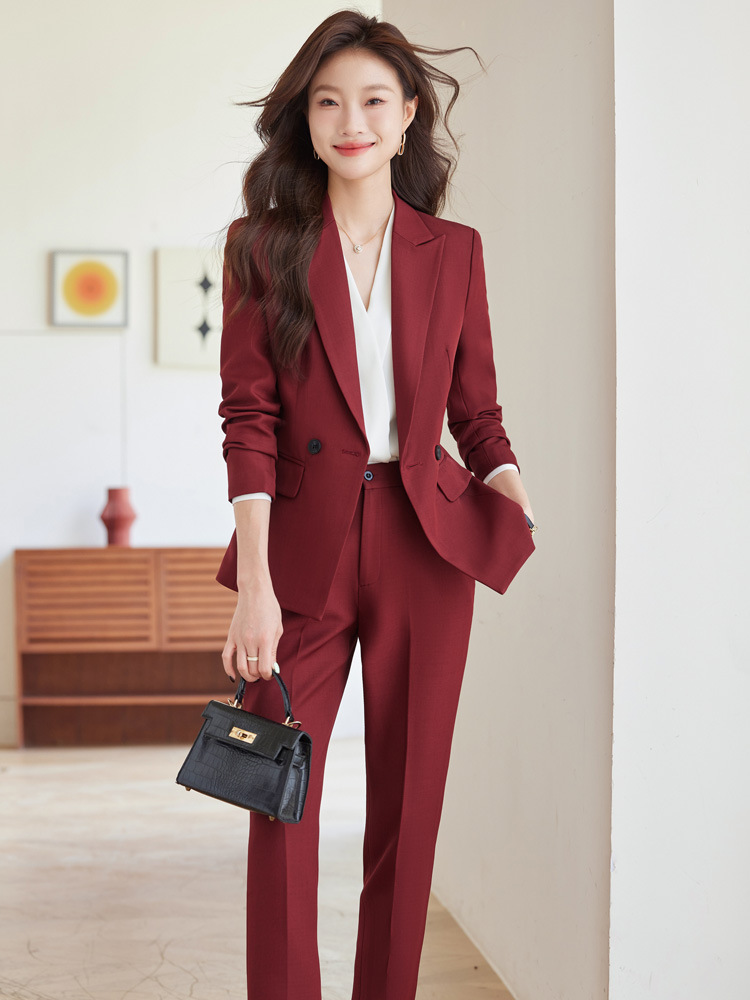Autumn and Winter New Two-Piece Set OL Spring and Autumn Small Jewelry Store Black Professional Tooling Business Commuter OL