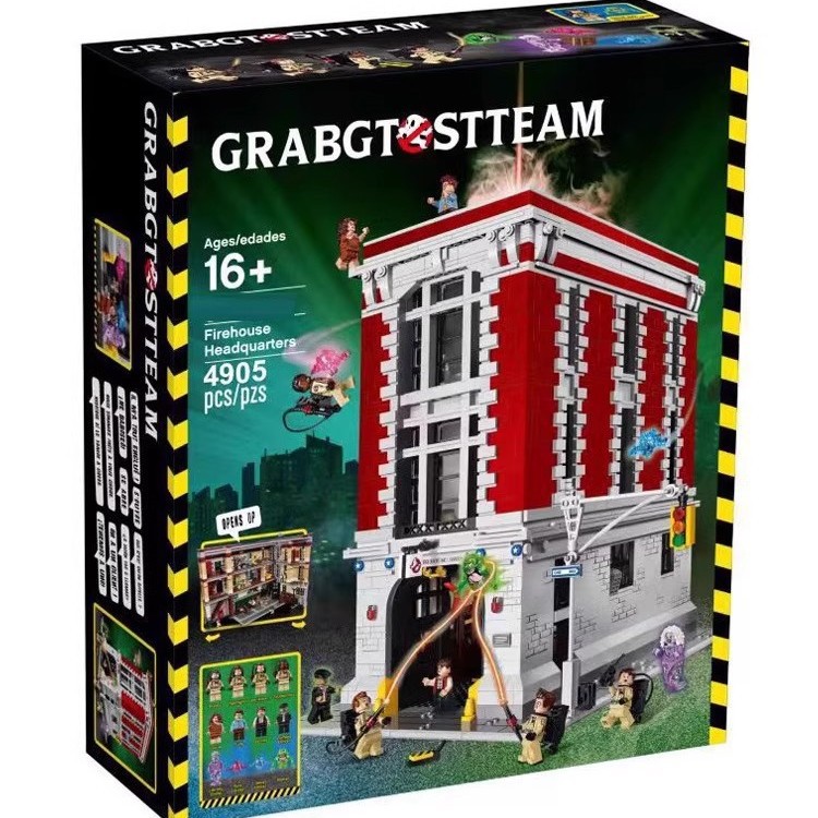 Cross-Border Compatible Lego 75827 Ghostbusters Headquarters Fire Building Building Block Toy