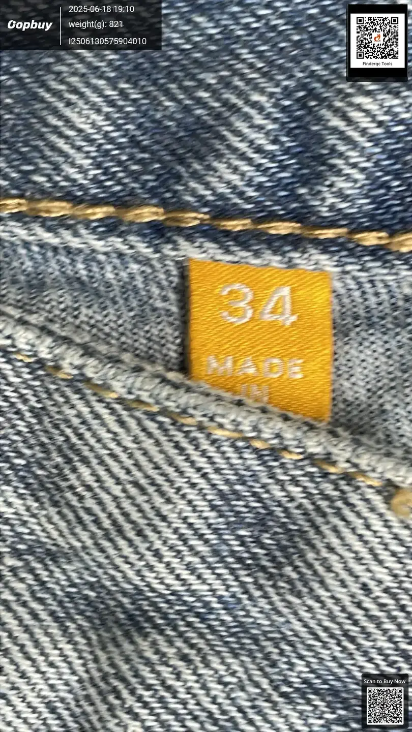 RDT Men's | American cleanfit Blue Tassel 507 Jeans Retro Washed Old Pants