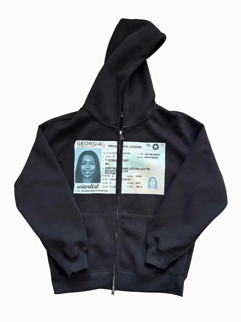 European and American Personality Street Design Wanted Man at large Photo Three-dimensional Printed Pattern Men's and Women's Loose Hoodie